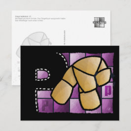 Fingeralphabet P Briefkaart