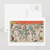 Fingerlakes, New York - Carte détaillée (Devant / Derrière)