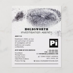 Fingerprint Design, privé rechercheur Flyer