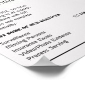 Fingerprint Design, privé rechercheur Poster (Hoek)