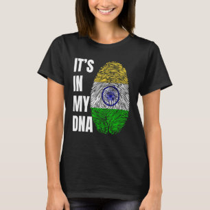 Fingerprint DNA Biometrie Indische vlag India T-shirt