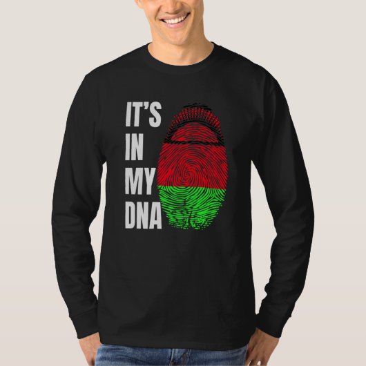 Fingerprint DNA Biometry Flag Malawi   T-shirt (Voorkant)