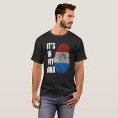 Fingerprint DNA Biometry Flag Paraguay   T-shirt (Voorkant volledig)