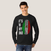 Fingerprint DNA Biometry Mexican Flag Mexico T-shirt (Voorkant volledig)
