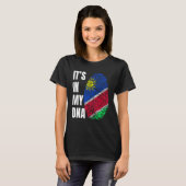 Fingerprint DNA Biometry Namibia Flag T-shirt (Voorkant volledig)
