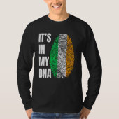 Fingerprint DNA St Patrick's Day Irish Flag Irelan T-shirt (Voorkant)