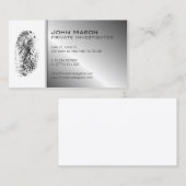 Fingerprint Private Investigator Visitekaartje (Voorkant / Achterkant)