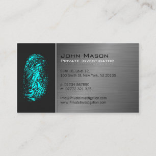 Fingerprint Private Investigator Visitekaartje