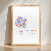 Fingerprint  teacher appreaciation Birthday Poster
