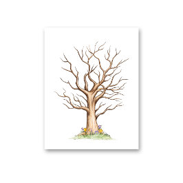 Fingerprint Tree Gastenboek zonder hart Perfect Poster