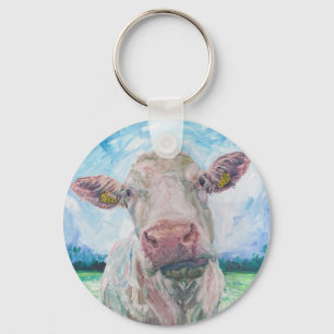 finisKow nr. 04. 0223 Irish Charolais Cow Sleutelhanger