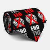 Finissez la cravate de Fed - noir, blanc et gris (Roulé)