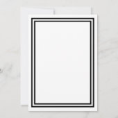 Finition Double Noir - 5x7 Faire-Part de Mariage (Dos)