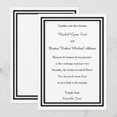 Finition Double Noir - 5x7 Faire-Part de Mariage (Devant / Derrière)