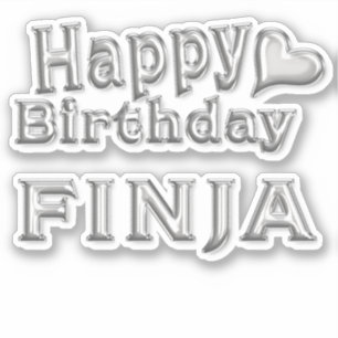 Finja Happy Birthday Autocollants