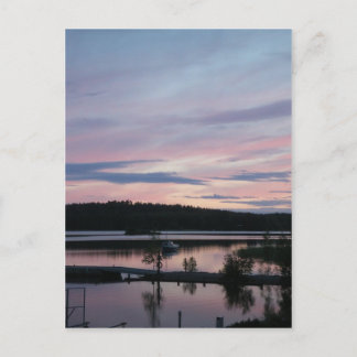 Finland bij zonsondergang briefkaart