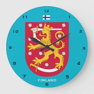 Finland Crest Custom Wall klok Suomi zegäkello