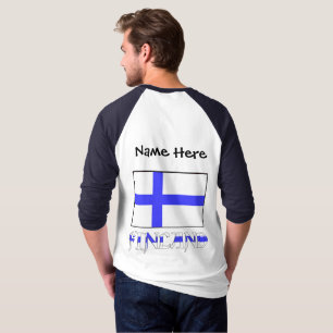 Finland en Finse vlag gepersonaliseerd T-shirt