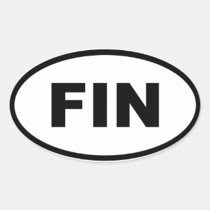 Finland FIN Europees Ovale Sticker