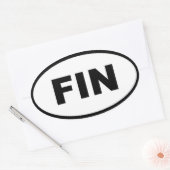 Finland FIN Europees Ovale Sticker (Envelop)