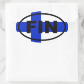 Finland - FIN - Europees Ovale Sticker (Tas)