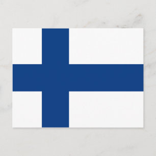 Finland (Fins) Briefkaart van de vlag