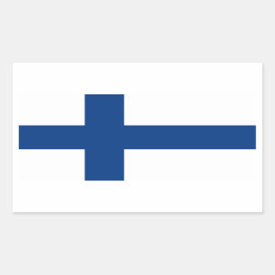 Finland/Finse/Finse (civiele) vlag Rechthoekige Sticker