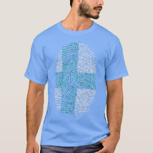 Finland Finse vingerafdrukvlag T-shirt