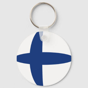 Finland Fisheye Flag Sleutelhanger