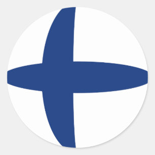 Finland Fisheye Vlag Sticker