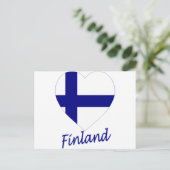 Finland Flag Heart Briefkaart (Staand voorkant)