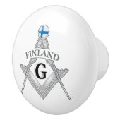 Finland freemasonry sign keramische knop (Rechts)