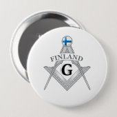 Finland freemasonry sign ronde button 4,0 cm (Voorkant /achterkant)