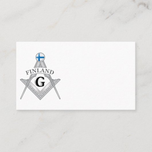 Finland freemasonry sign visitekaartje (Voorkant)