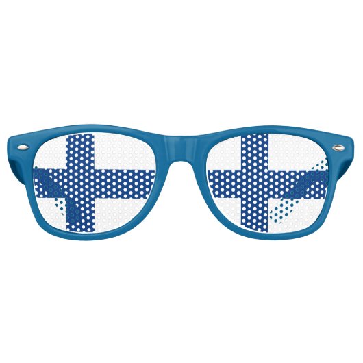 Finland Fun Party Bril Retro Zonnebril (Voorkant)