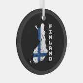 Finland Glas Ornament (Voorkant Rechts)