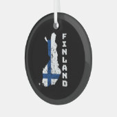 Finland Glas Ornament (Voorkant links)