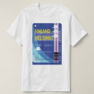 Finland Helsinki reisbiljet T-shirt