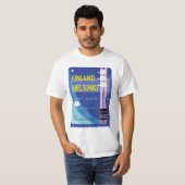 Finland Helsinki-reisticket T-shirt (Voorkant volledig)