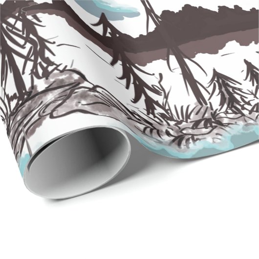 Finland Herfst Daylight Lake Cadeaupapier (Rol Hoek)