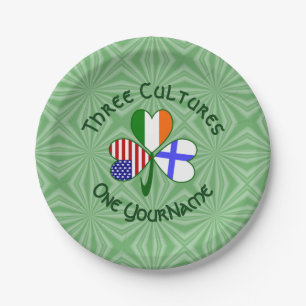 Finland Ierland USA Shamrock Vlag Gepersonaliseerd Papieren Bordje