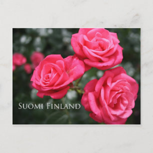 Finland in Flowers, derde in een serie Briefkaart