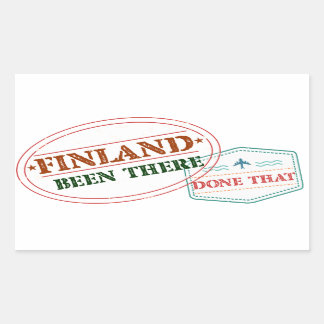 Finland is daar geweest rechthoekige sticker