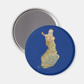 Finland Kaart Magnet Magneet (Voorkant / Achterkant)