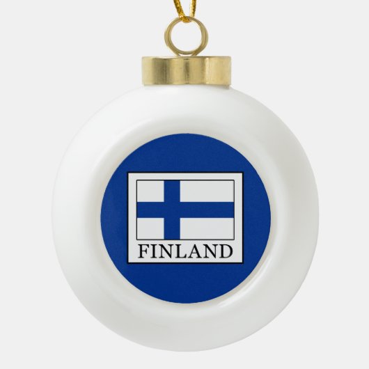 Finland Keramische Bal Ornament (Voorkant)
