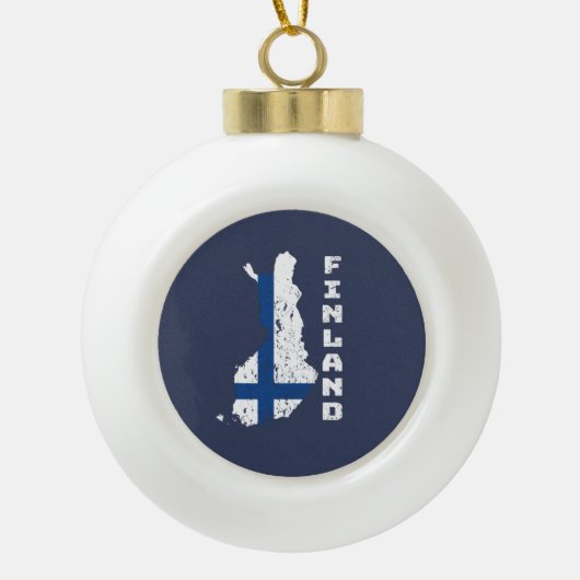 Finland Keramische Bal Ornament (Voorkant)