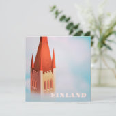 Finland kerk reisposter (Staand voorkant)