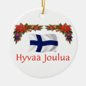 Finland Kerstmis Keramisch Ornament (Voorkant)