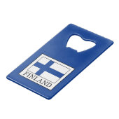 Finland Kredietkaart Flessenopener (Voorkant Gekanteld)