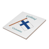 Finland Land Vlag Thunder_Cove Tegeltje (Zijkant)